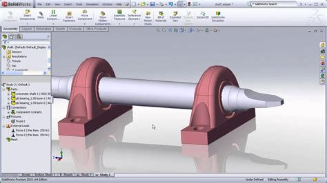 Solidworks Simulation Study Of Assembly Youtube