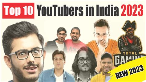 Top 10 Indian Youtuber In 2023 Top 10 Youtubers In India 2023top10