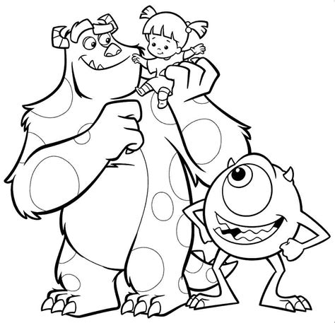 Monsters Inc Coloring Pages Boo Best Monster Inc Coloring Pages