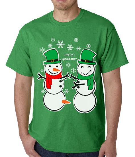 Ugly Christmas T Shirt Perverted Snowman Mens T Shirt