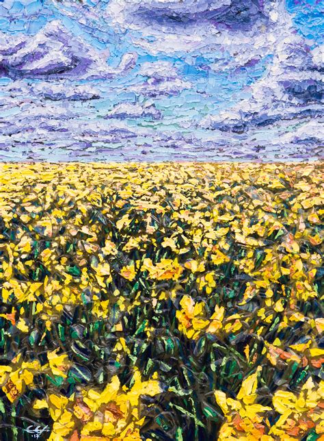 Daffodils And Clouds 2017 Edward Freeland