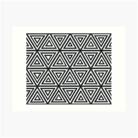 Black And White Triangles Art Print By Bae Designs Redbubble