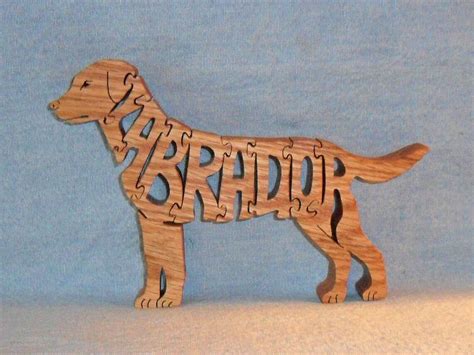 Labrador Dog Handmade Scroll Saw Wooden Puzzle Etsy