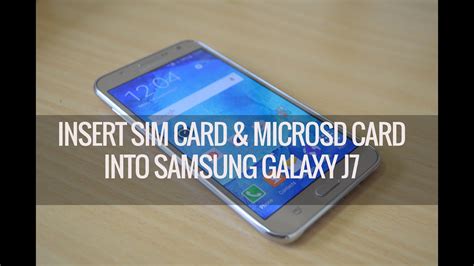 We did not find results for: How to Insert SIM and Micro SD card into Samsung Galaxy J7 - YouTube