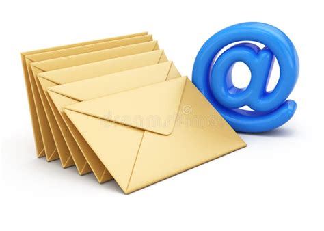 Email Symbol And Stack Of Envelopes Stock Illustration Illustration Of Symbol Mail 39946498