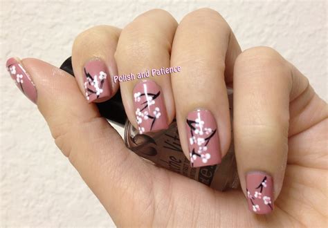 Polish And Patience Cherry Blossom Nail Art