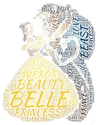 Beauty And The Beast Dancing Word Art Cup7387322229 Craftsuprint