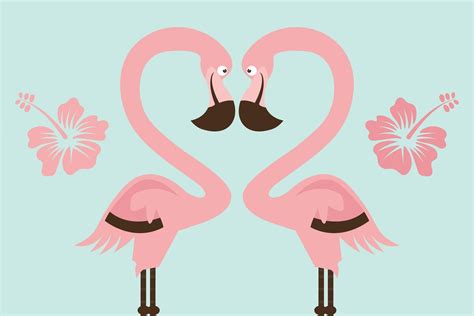 Summer Flamingo Clip Art Custom Designed Illustrations
