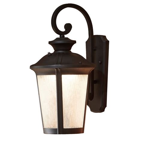 Allen Roth Dashwood 185 In H Black Led Outdoor Wall Light At