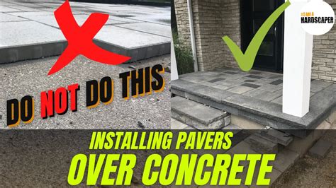 Paver Installation Over Concrete Concrete Overlay Using Pavers Youtube
