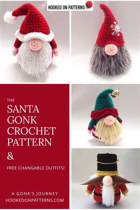 Santa Gonk Crochet Pattern Christmas Crochet Patterns Christmas