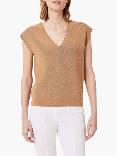 Hobbs Marlow Sleeveless Knit Top Toffee At John Lewis And Partners