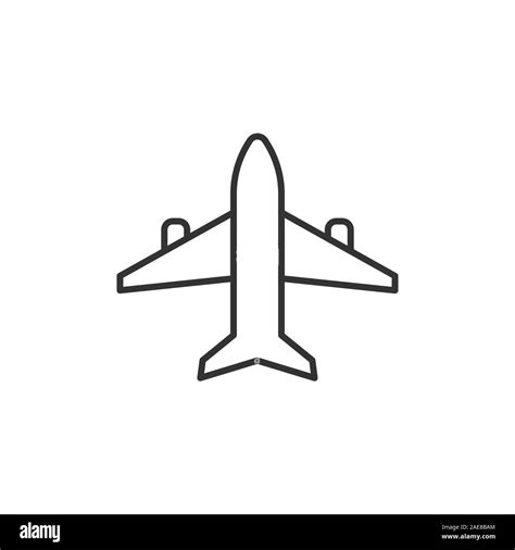 Plane Icon In Flat Style Airplane Vector Illustration On White