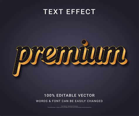 Premium Eps Vector Full 100 Editable Font Text Type 3d Effect Download
