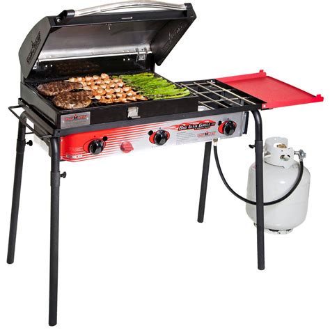 Camp Chef Big Gas Grill 3 Burner Outdoor Stove With Bbq Box Accessory