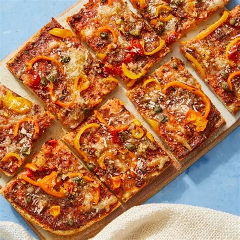 Recipe Sweet Pepper Focaccia Pizza With Spicy Garlic Oil