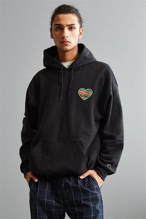 urban outfitters cotton a tribe called quest hoodie sweatshirt in black for men lyst