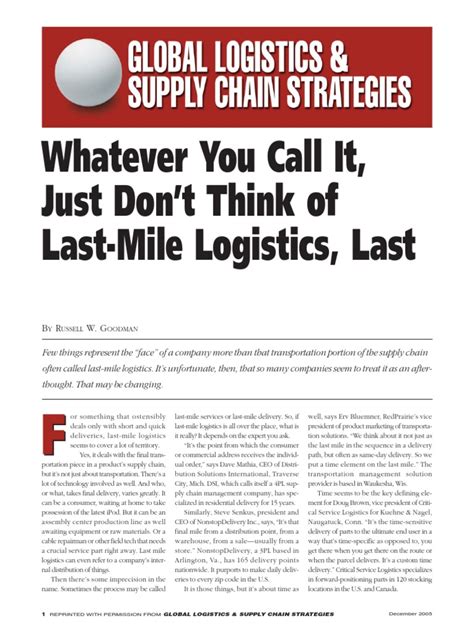 Global Logistics Supply Chain Strategies Pdf Logistics Supply
