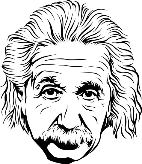 Einstein Clipart Black And White