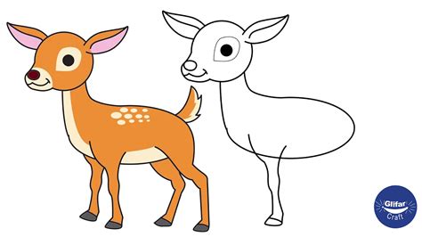 How To Draw Deer For Kids Deer Animal Drawing Step By Step Drawing