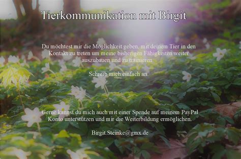 Tierkommunikation Mit Birgit