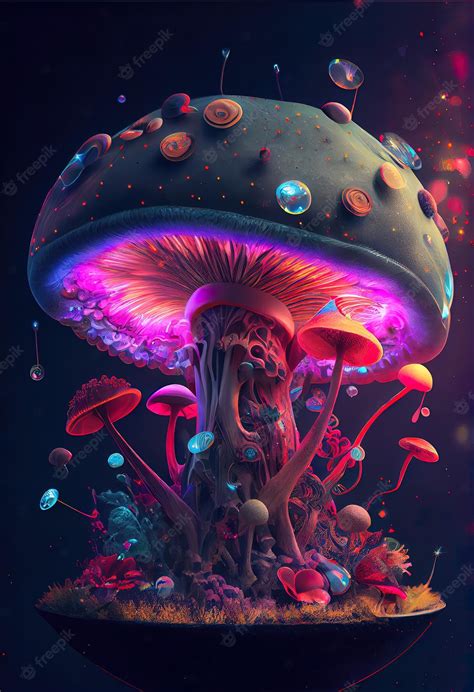 Premium Photo Psychedelic Mushrooms Illustrations