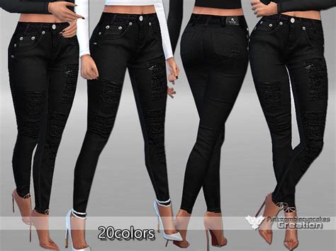 Pzc Chic Black Jeans By Pinkzombiecupcakes At Tsr Sims 4 Updates