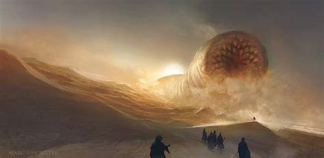 Science Fiction Dune Series Marc Simonetti Digital Art Sandworm