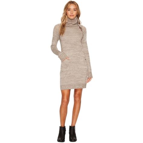 Prana Dresses Prana Archer Turtleneck Sweater Dress Earth Grey Size