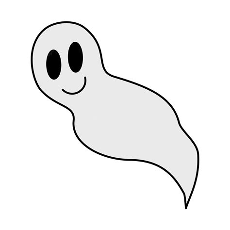 Premium Vector Vector Isolated Halloween Element Friendly Happy Ghost