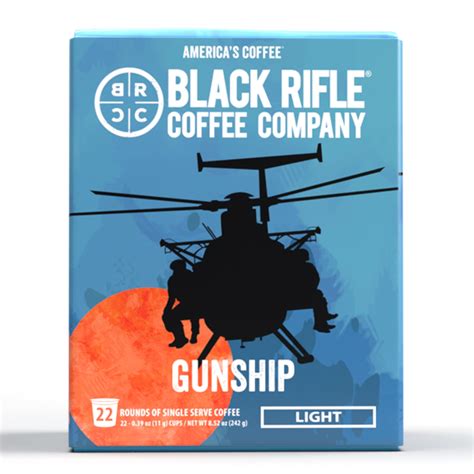 Black Rifle Coffee Company Gunship K Cup Pods Light Roast 22 Ct
