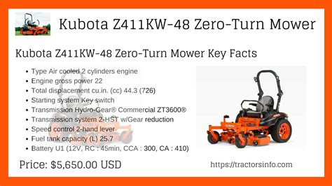 Kubota Z411kw 48 48 Mower Deck Price Specs And Features