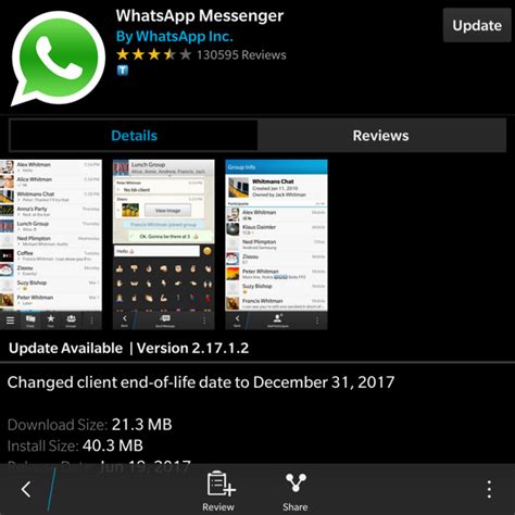 Whatsapp Extends Support For Blackberry To End Of 2017 Phones Nigeria
