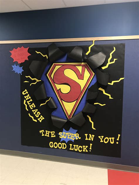 Superman Bulletin Board For Istep Superhero Classroom Theme