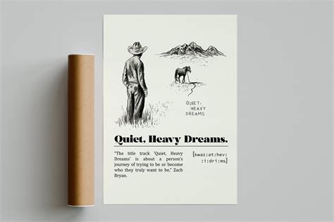 Zach Bryan Quiet Heavy Dreams Poster Music Print Music Etsy Ireland