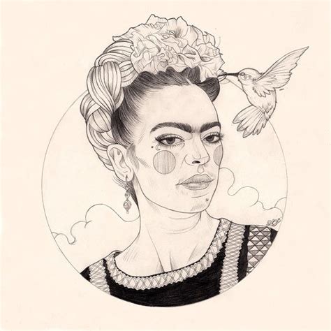 En memoria de la gran artista mexicana. Frida Kahlo original drawing by LizCIllustration on Etsy ...