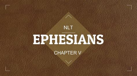 Ephesians Chapter 5 Nlt Audio Bible Youtube