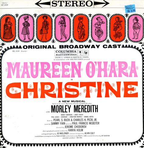 Christine Fain Webster Broadway Cast Maureen Ohara Footlight
