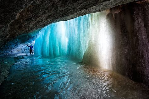Winter Magic Behind A Frozen Waterfall In Minneapolis —dare I Share
