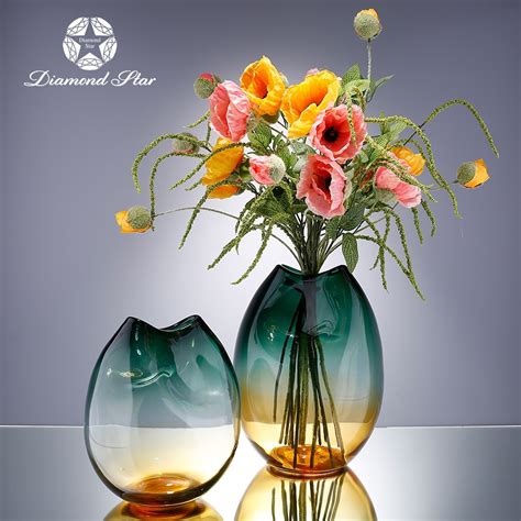 [3] Modern Green Glass Vase For Centerpieces Elegant Fine Decorative Vases Design For Home