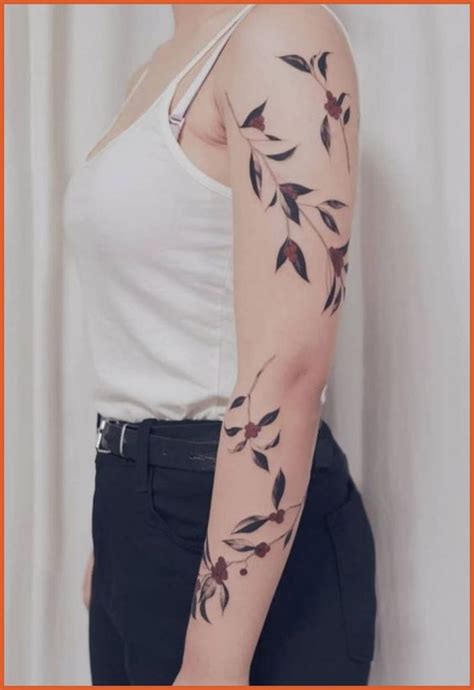 Arm Tattoo 26952 Bonito Enredadera De Ramas Con Hojas In 2020 Arm