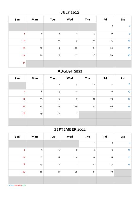 July August September 2022 Free Printable 3 Month Calendar 22ca5