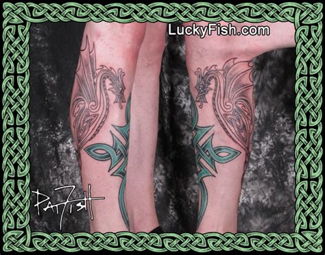 Double Dragon Tattoo — Luckyfish Inc And Tattoo Santa Barbara