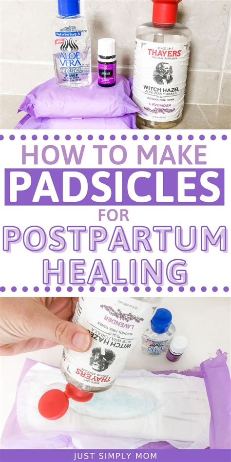 The Words How To Make Padsicles For Postpartumal Healing Are Shown