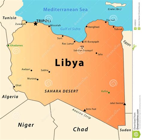 Libye Carte Touristique