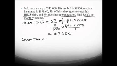 Calculating Net Pay Youtube