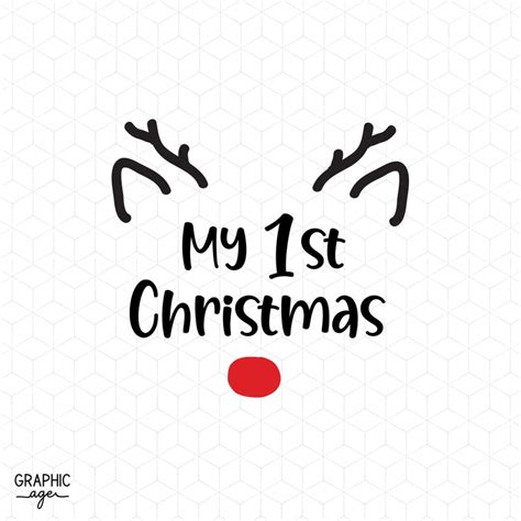 My First Christmas Svg Png Baby Reindeer 1st Christmas Clipart Babys