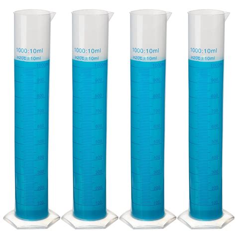 4 Pack Pp Graduated Cylinders 1000ml Icyl 009