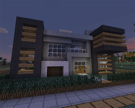 More rarely, another neutral color like grey is used in. Modern House with some wood Minecraft Project