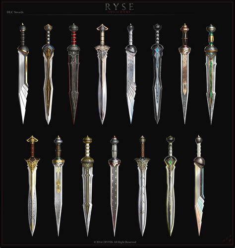 Ryse Timur Mutsaev Fantasy Weapons Weapon Concept Art Sword Design